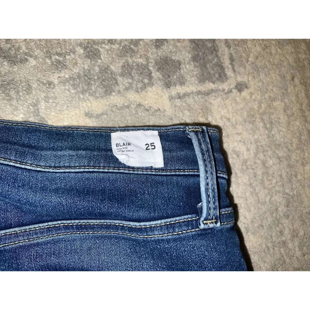 Hudson Jeans‎ Womens Sz 25 Blue Denim Blair Skinny Denim Cotton Stretch